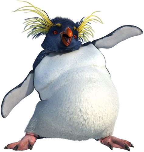 He is a rockhopper penguin who has a high social status due to the amount of Lovestones in his pile. He is assumed to be the narrator of Happy Feet and the beginning of Happy Feet Two. He is Mumble 's best friend. He is also Sven 's sidekick, partner in-crime, best friend and assistant. Lovelace is silly, loud, happy-go-lucky, comical, kind ...